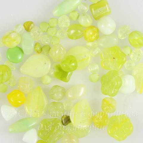 Бусины Preciosa микс 17 "Uranium"