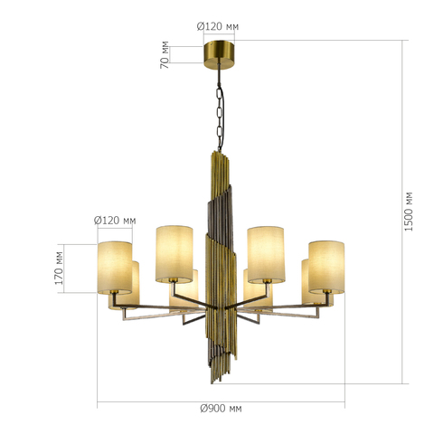 Светильник подвесной ST Luce Gloria SL1638.303.08