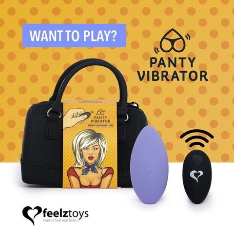 Фиолетовый вибромассажер в трусики с пультом ДУ Panty Vibe Remote Controlled Vibrator - FeelzToys FeelzToys FLZ-E29668