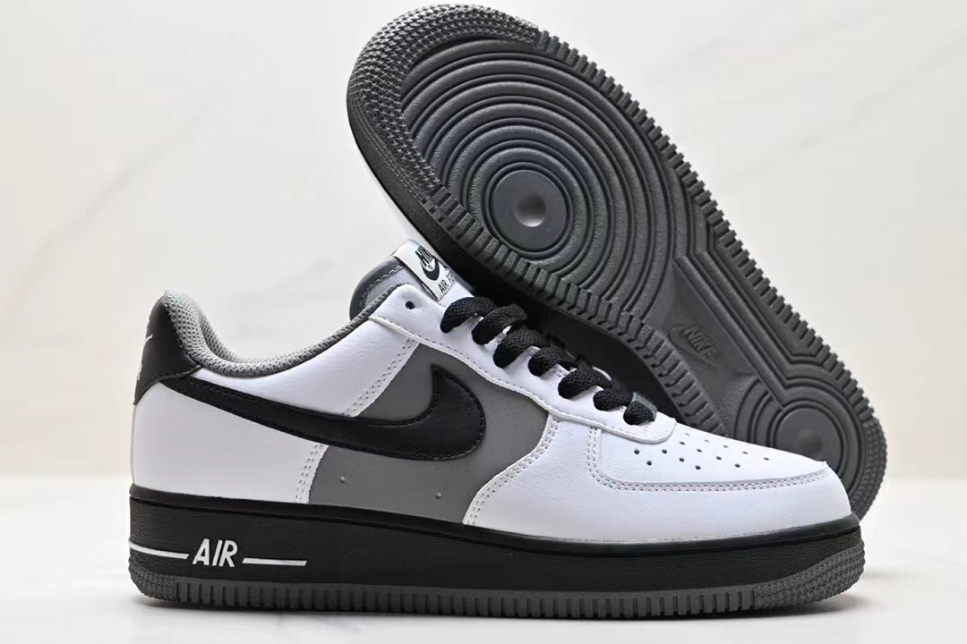 Air force 1 white and black low hotsell