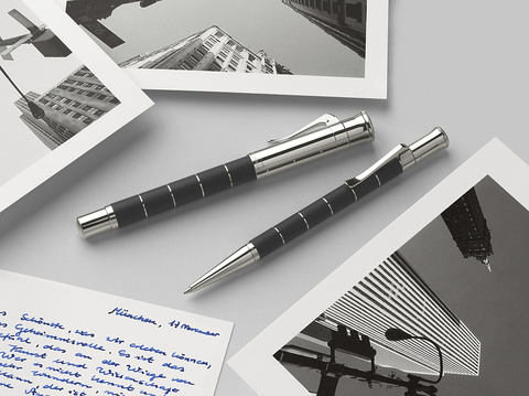 Карандаш механический Graf von Faber-Castell Classic Anello Ebony Wood Platinum, 0.7 mm (135534)