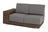 "Капри" модуль диванный правый с подушками, цвет коричневый