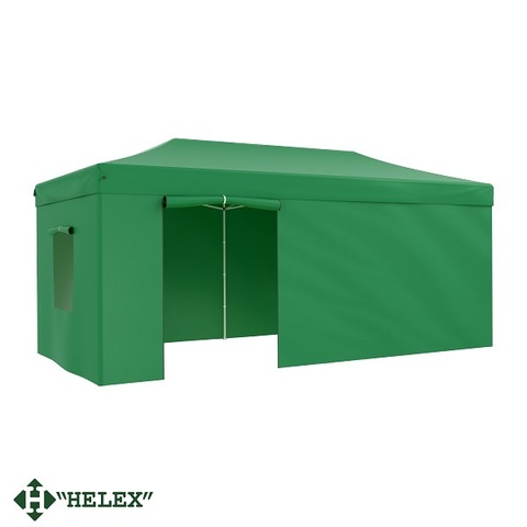 Тент-шатер быстросборный Helex 24362 3x6х3м полиэстер зеленый
