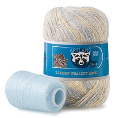 Пряжа "Норка" длинноворсовая, Пух норки-90% Полиамид-10%