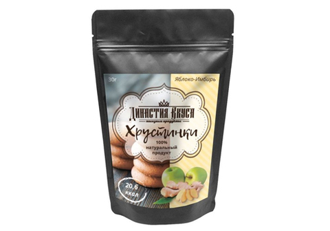 Печенье Хрустинки яблоко-имбирь, 30г