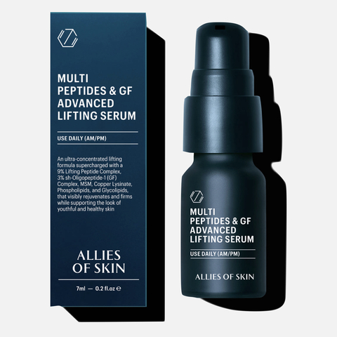 ALLIES OF SKIN Multi Peptides & GF Advanced Lifting Serum Разглаживающая мультипептидная сыворотка с фактором роста, 7 мл