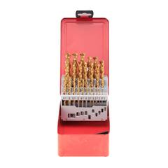 Набор сверл по металлу 1-13мм 25шт DIN338 HSS-G TiN 130° TL3000 (мет. кейс) Ruko 258215T(K)