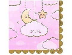 Салфетки, Детские грезы, Розовые, 25 см, 6 шт.