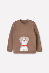 джемпер  для мальчика  КВ 30121/ш/темно-бежевый