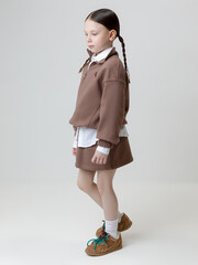 юбка  для девочки  КР 7149/капучино к631