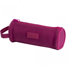 Пенал - тубус Alingar, экозамша, молния, петля, 90 х 210 мм, "STYLE", малиновый, европодвес