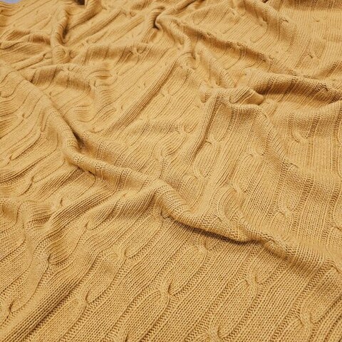 Плед CABLE Rene Real горчица 110x170 см