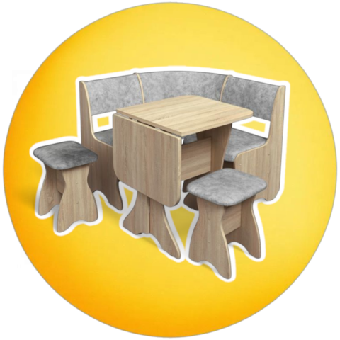 кухонный уголок ТЮЛЬПАН МИНИ (дуб сонома/серый)