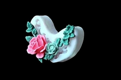 Силиконовый молд № 2121 Угловой с розами