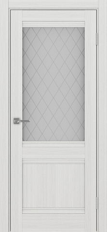 Турин_502U.21.30 ЭКО-шпон Ясень серебристый-Кристалл б.цв/Щит МДФ