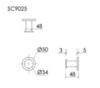 Sancos SC9025BN Крючок SANCOS Base, брашированный никель, PVD покрытие, арт. SC9025BN