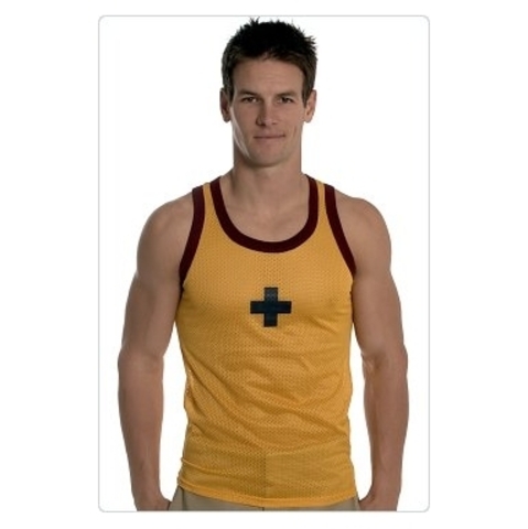 Майка спортивная в сетку желтая Andrew Christian Sport Mesh Tank Yellow AC16