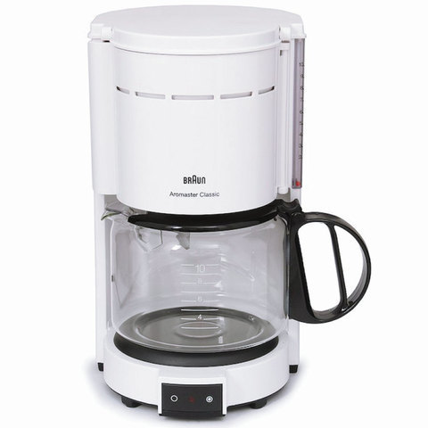 Кофеварка капельная BRAUN KF47/1, 1000 Вт, объем 1,3 л, автоотключение, белая