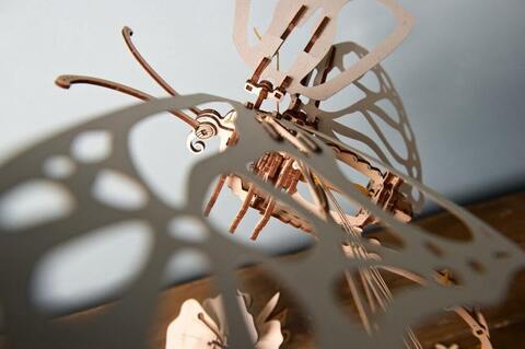Бабочка (Butterfly) от Ugears, деревянный конструктор, Сборная механическая модель, 3D пазл
