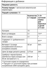 Nature's truth, Just 4 Kids, черная бузина и витамин C, цинк, натуральные ягоды, 50 веганских жевательных мармеладок
