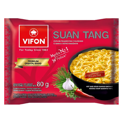 Лапша с кисло-острым вкусом Vifon Suan Tang, 80 гр