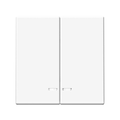 Выключатель двухклавишный с подсветкой 10AX 250 В. Цвет Лотос. Systeme electric серия ArtGallery. GAL001353