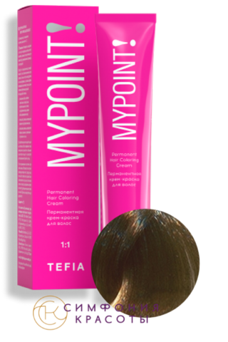 Перманентная крем-краска для волос Mypoint 8.17 Светлый блондин пепельно-фиолетовый Tefia, 60 мл