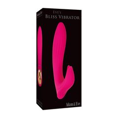 Розовый вибратор с клиторальным отростком Bliss Vibrator - 17,8 см. - 