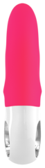 Ярко-розовый вибратор с клиторальным отростком MiSS Bi