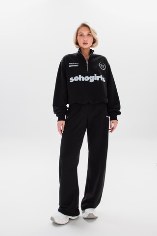 Свитшот ZIPPER BLAZON BLACK