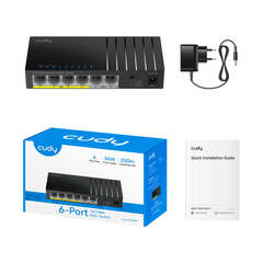 Cudy - Коммутатор с 6 портами 100 Мбит/с (4 порта PoE+) FS106P