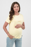 Футболка для беременных и кормящих 18072 ваниль