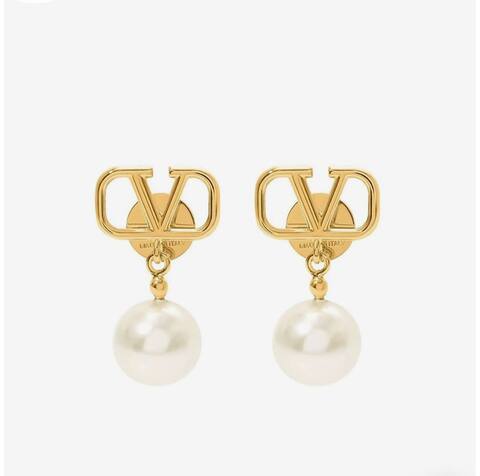 20475 -Серьги-пусеты Valentino с подвеской жемчужиной