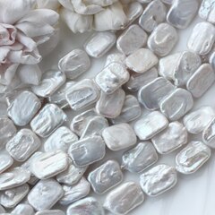 Жемчуг натуральный барочный, прямоугольный, 17,9-19,5 мм, 1 нить, Ж031