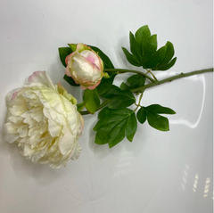 Растение искусственное, Цветок, Пион Азиз, Белый, 10*61 см