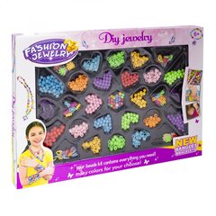 
          Набор для создания украшений-бусины Alingar, 465х335х40мм,"Fashion jewelry 3", 3 вид. бус., подвес., 4х1,2 м леска, карт. уп.