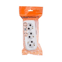 89-7-103 Колодка для удлинителя АБС, 3 розетки, 16А, с/з , E303(G-E303) Universal