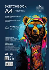 Бумага для графических работ А4 80 г/м2 40л, желтая, склейка