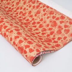 Бумага подарочная, Сердца микс, 0,7*1 м, 8 листов