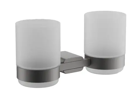 Стакан двойной стеклянный с держателем BELZ B90708, графит