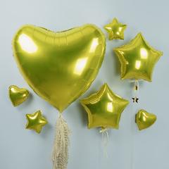 Г 36''/91 см, Сердце, Пастель, Желтый, 1 шт.