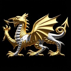 Силиконовый молд № 2415 дракон левый