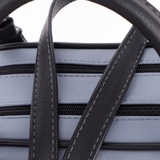 Сумка Саломея 269 гладкий серо-голубой + черный