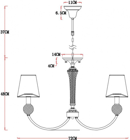 Подвесная люстра Arte Lamp GRACIE A7301LM-6PB