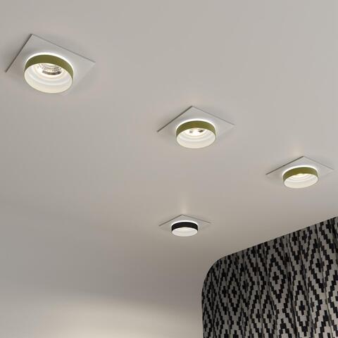 370787 SPOT NT21 246 белый/золото Светильник встраиваемый влагозащищенный GU10 9W 220V WATER