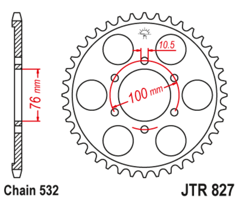 Звезда ведомая JTR827-43