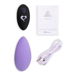 Фиолетовый вибромассажер в трусики с пультом ДУ Panty Vibe Remote Controlled Vibrator - 