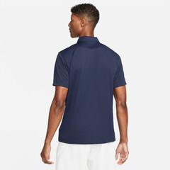 Поло теннисное Nike Men's Court Dri-Fit Solid Polo - obsidian/white