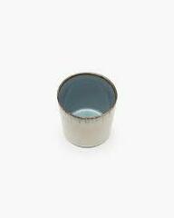 Кружка-цилиндр высокий туманно-серый/дымчато-синий коллекция Terres de rêves 7,5х7,5х7,5
