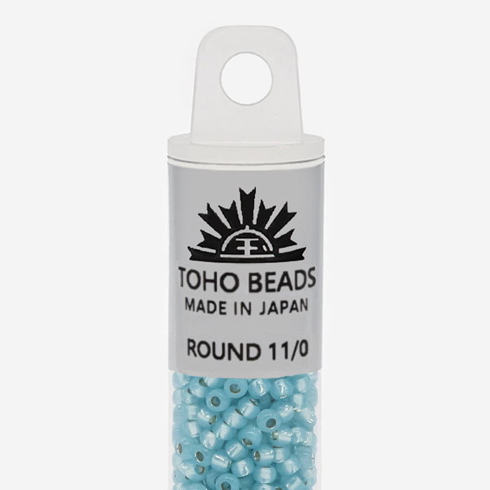 Японский бисер TOHO Round 11/0 (№PF2117), с внутренним серебрением, полупрозрачный глянцевый